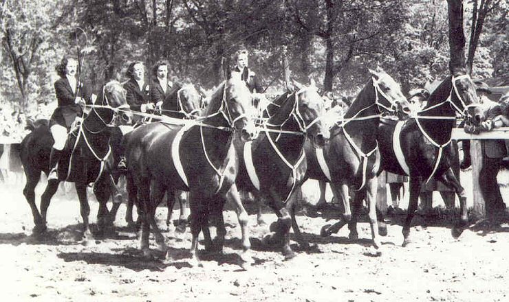 Historical photo of Skidmore horse show