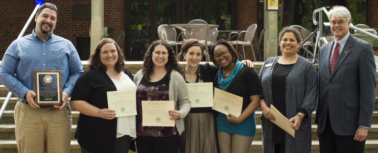 Awardees with President Glotzbach