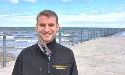 Sam Kastner '15 in his seaside element