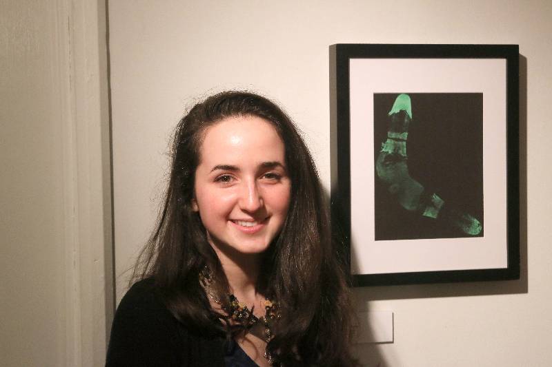 Perri Keehn at student art show