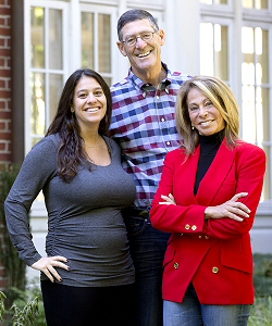 Drew Fidler '08, left, Josh Fidler, and and Genine Fidler