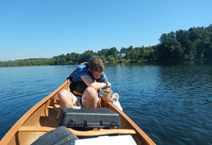 Devon McLane '19 on Lake Lonely