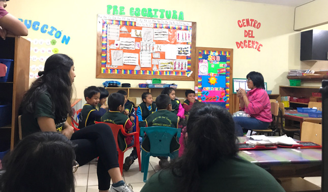 Young children in a classroom in Guatemala