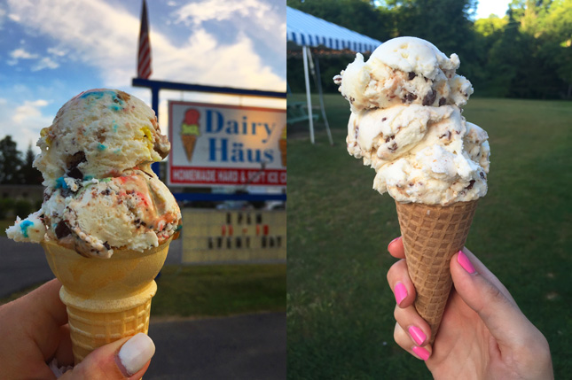 Ice cream cones from Dairy Haus