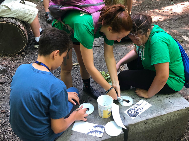 Students learn about trail systems