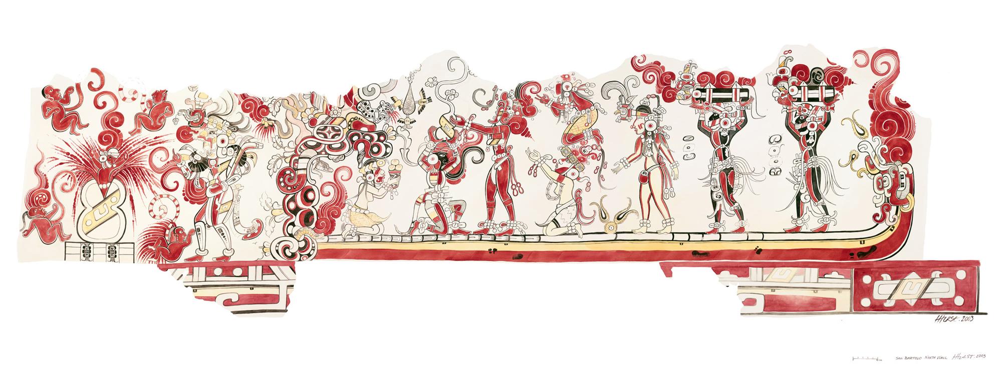 San Bartolo North Wall Mural Rendering