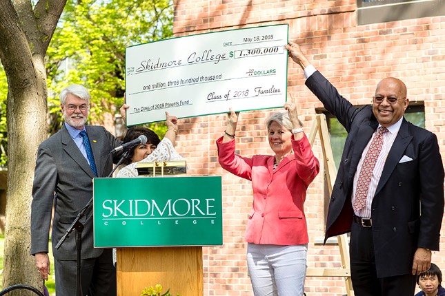 Class of 2018 parent fund at brick ceremony