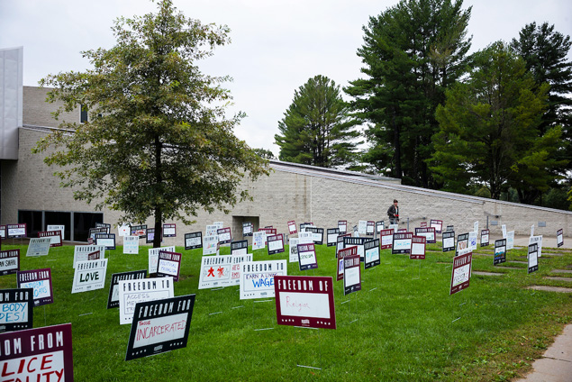 For Freedoms art project at the Tang Teaching Museum at Skidmore College