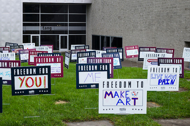 For Freedoms art project at the Tang Teaching Museum at Skidmore College