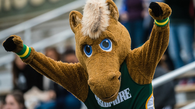 Skidmore College Thoroughbred Mascot, "Skids"