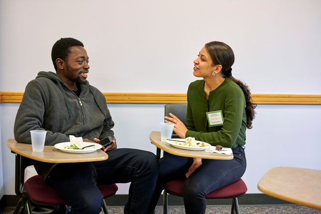 David Gyampo '19 and Ashley Mejia '19