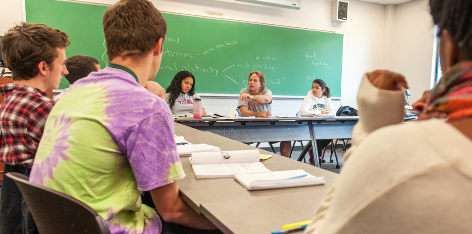 Students in a classroom at Skidmore College