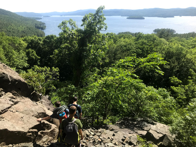 A view from the mountains of Lake George