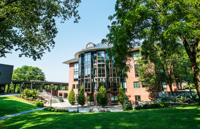 Skidmore's library as seen from its exterior