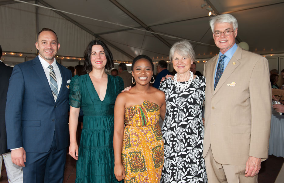 Polo by Twilight co-chairs Scott Erickson and Yvonne McEachron; NK Mabaso; Marie Glotzach and Skidmore College President Philip A. Glotzbach.