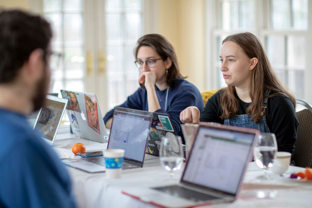 Students in a class discussion