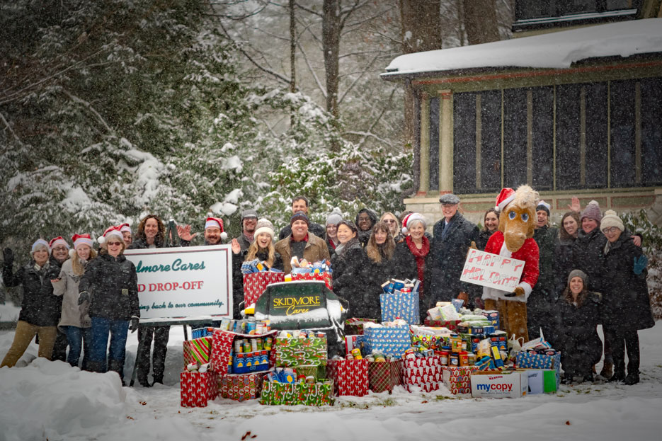 A group photograph of Skidmore Cares