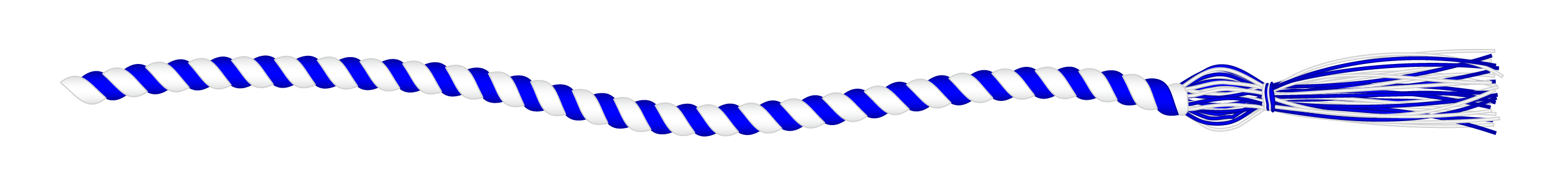 Blue and white cord