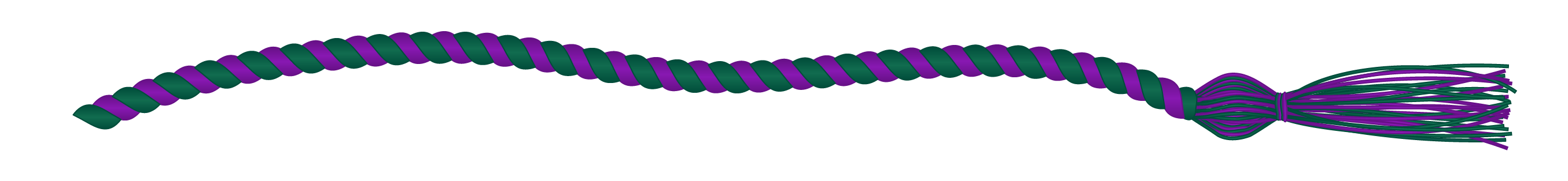 Purple and green cord