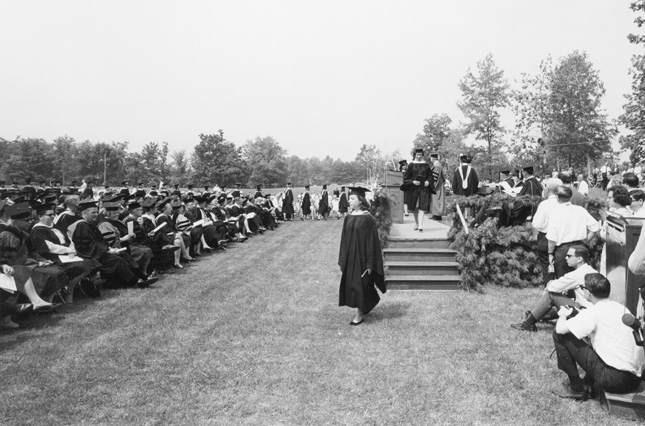 First Commencement on new campus, 1966