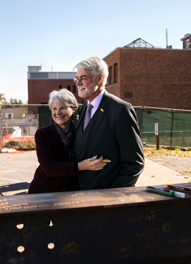 Phil and Marie Glotzbach at the CIS ground breaking ceremony