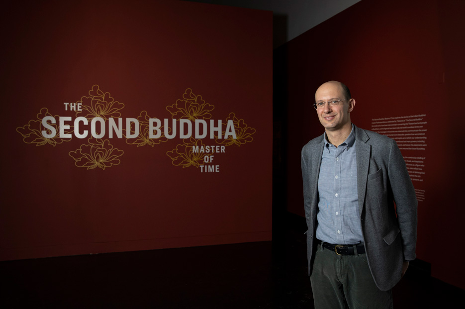 Benjamin Bogin at the 2019 Tang Teaching Museum and Art Gallery Exhibition "The Second Buddha: Master of Time."