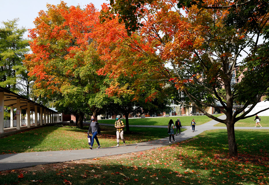 A fall campus scene