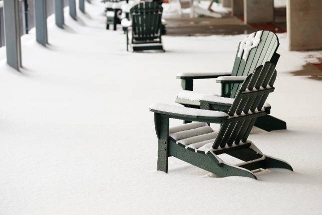 Adirondacks in front of Scribner Library