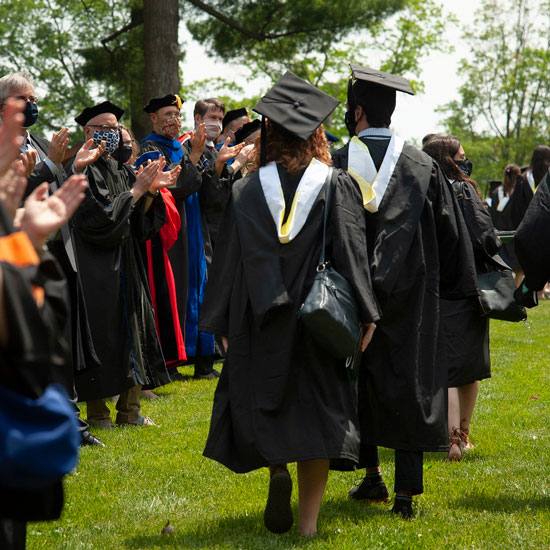 College+graduates+recess+from+a+Commencement+ceremony