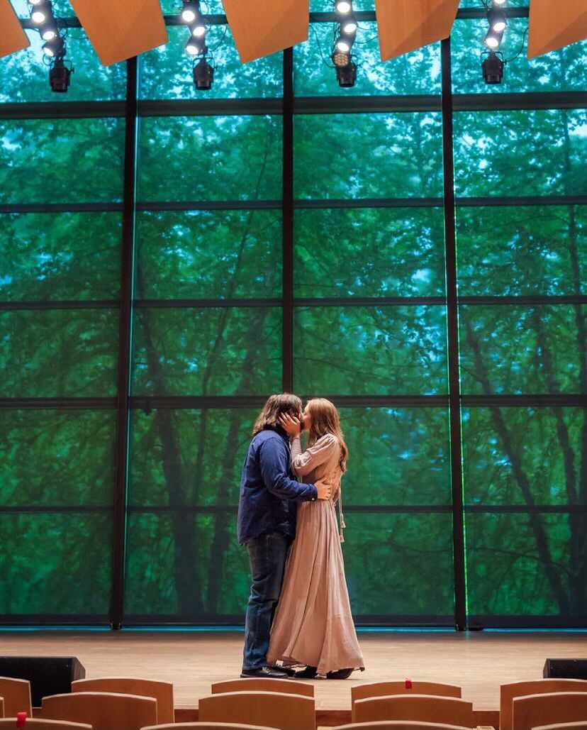  Andrew Radoccia '12 planned a surprise proposal to Sophie Mendelson '14 at the Arthur Zankel Music center with the help of Skidmore staff. She said yes! (Photo by Just Shoot With Saumya)