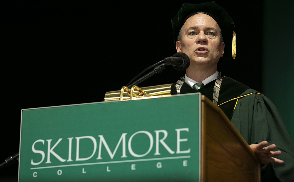 President Marc Conner at Commencement this spring.  