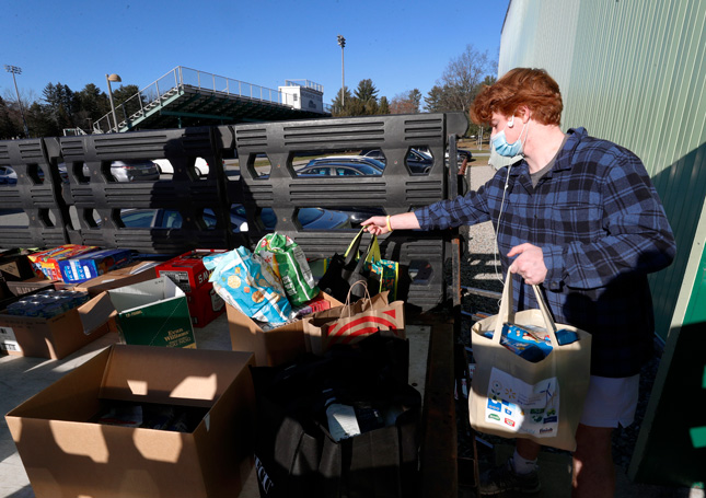 Skidmore Cares donations loaded for delivery