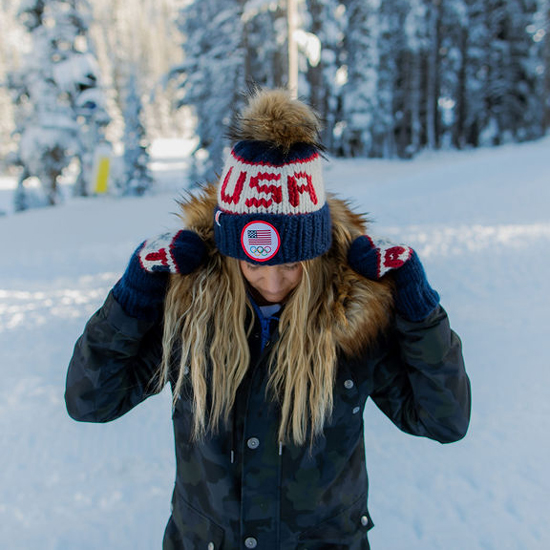 American+snowboarder+and+gold+and+silver+Olympic+medalist+Hannah+Teter+wears+STIK+for+Team+USA.+Image+provided.