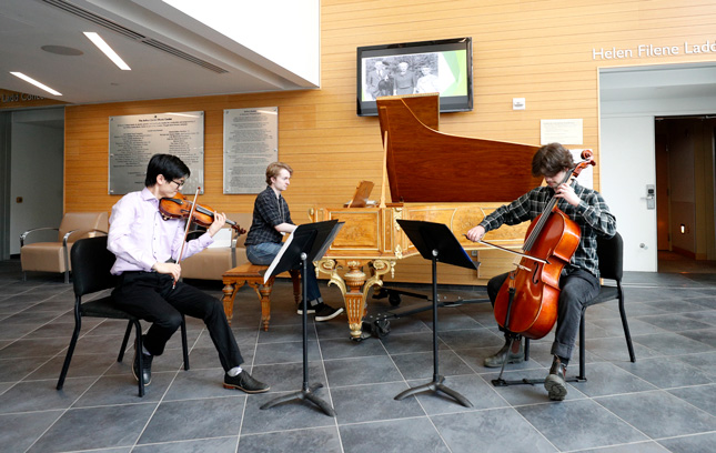 Students perform in Arthur Zankel Music Center during Filene Scholars auditions
