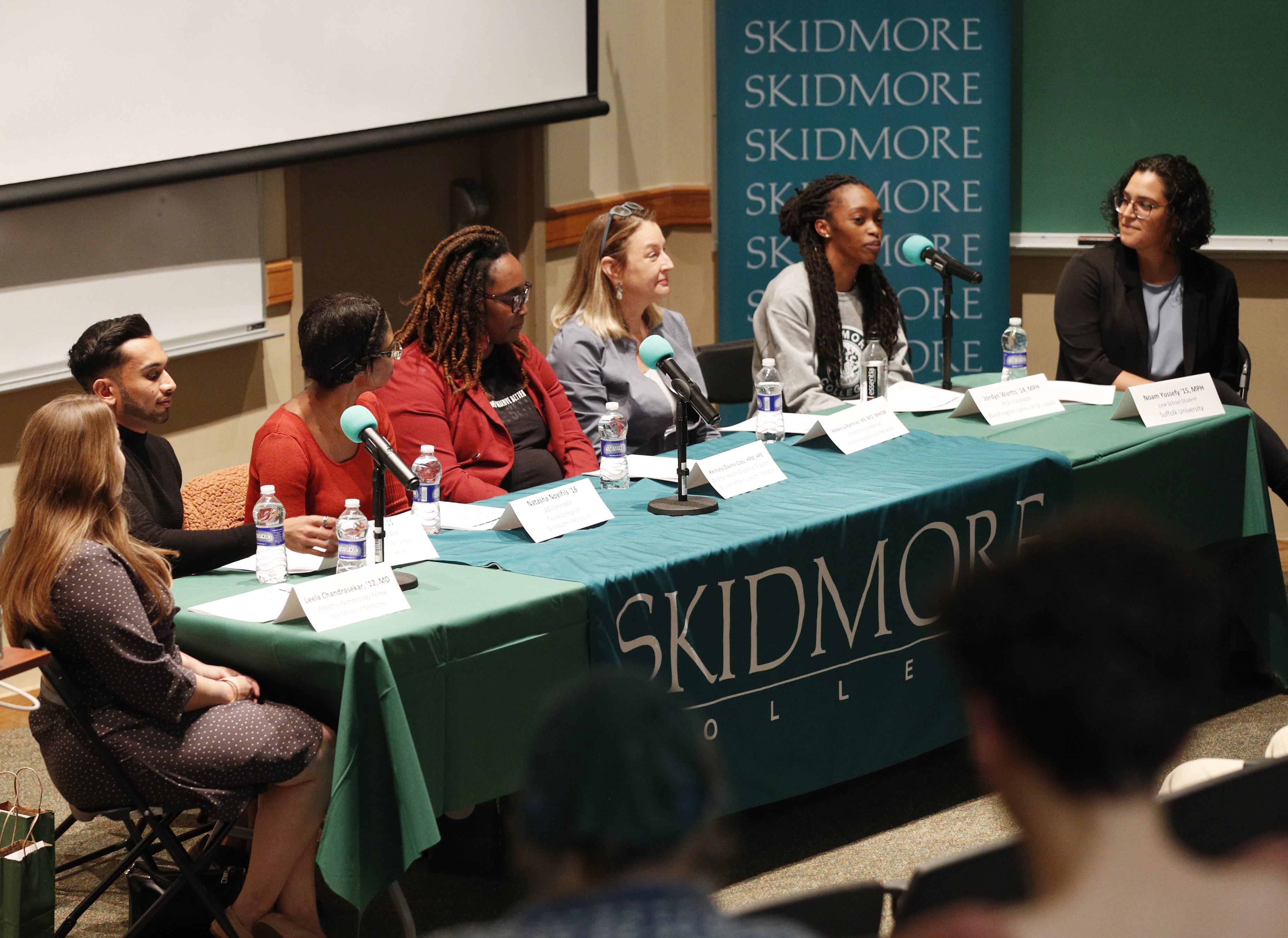 Alumni panelists discuss “Disparities in Healthcare” as part of an It It 7 discussion on Thursday, Sept. 29, as part of the In It 7 series.   