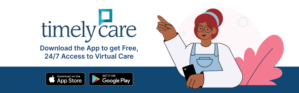 timelycare illustration for an app that helps students access virtual teletherapy