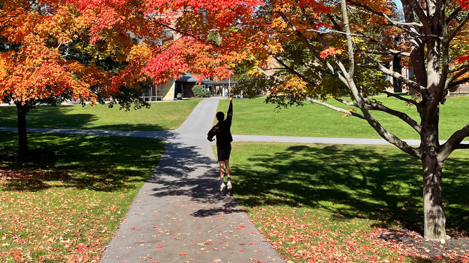 A fall scene from Skidmore College