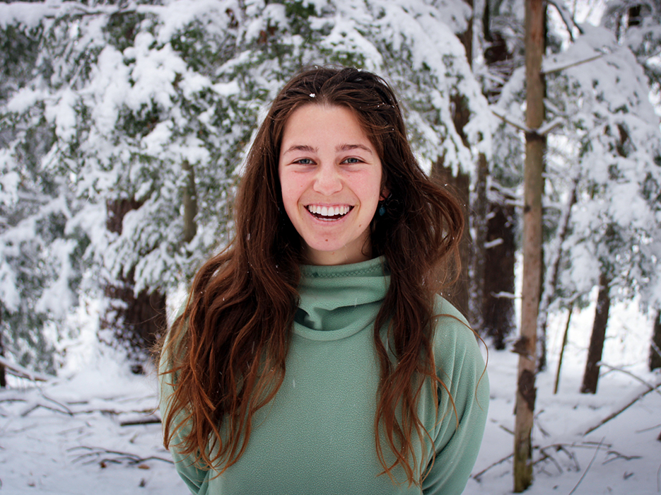 Lily Esposito ’20 works as volunteer stewardship coordinator at Wilton Wildlife Park and Preserve.