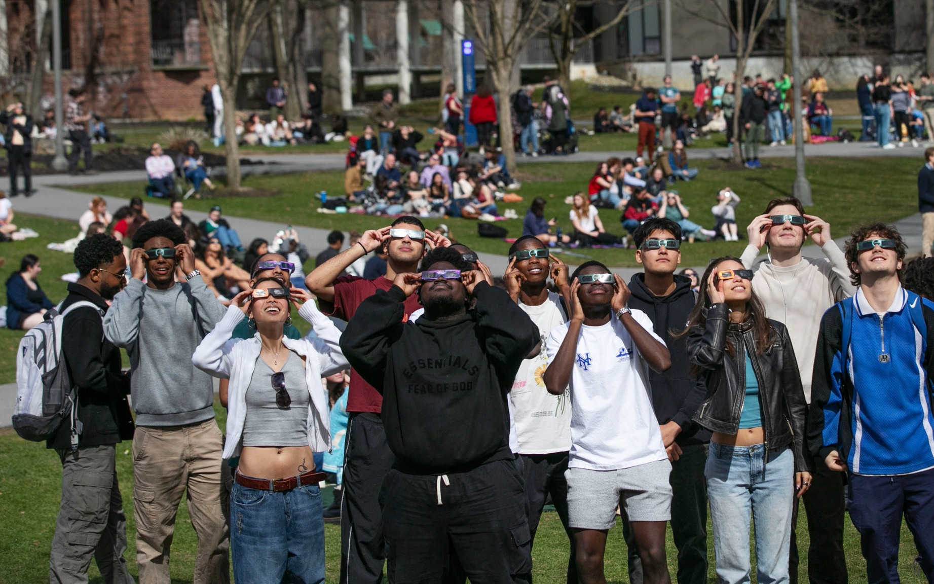 Campus watches the 2024 total solar eclipse.