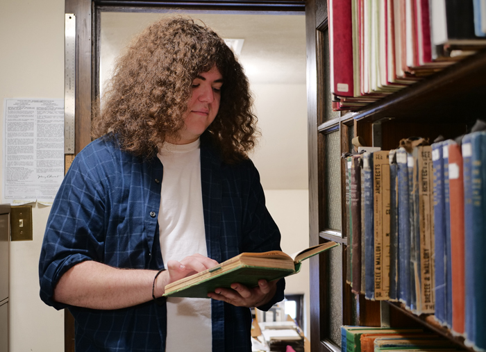 Andrew Villardi ’25 in the City Historian’s Office, Saratoga Springs