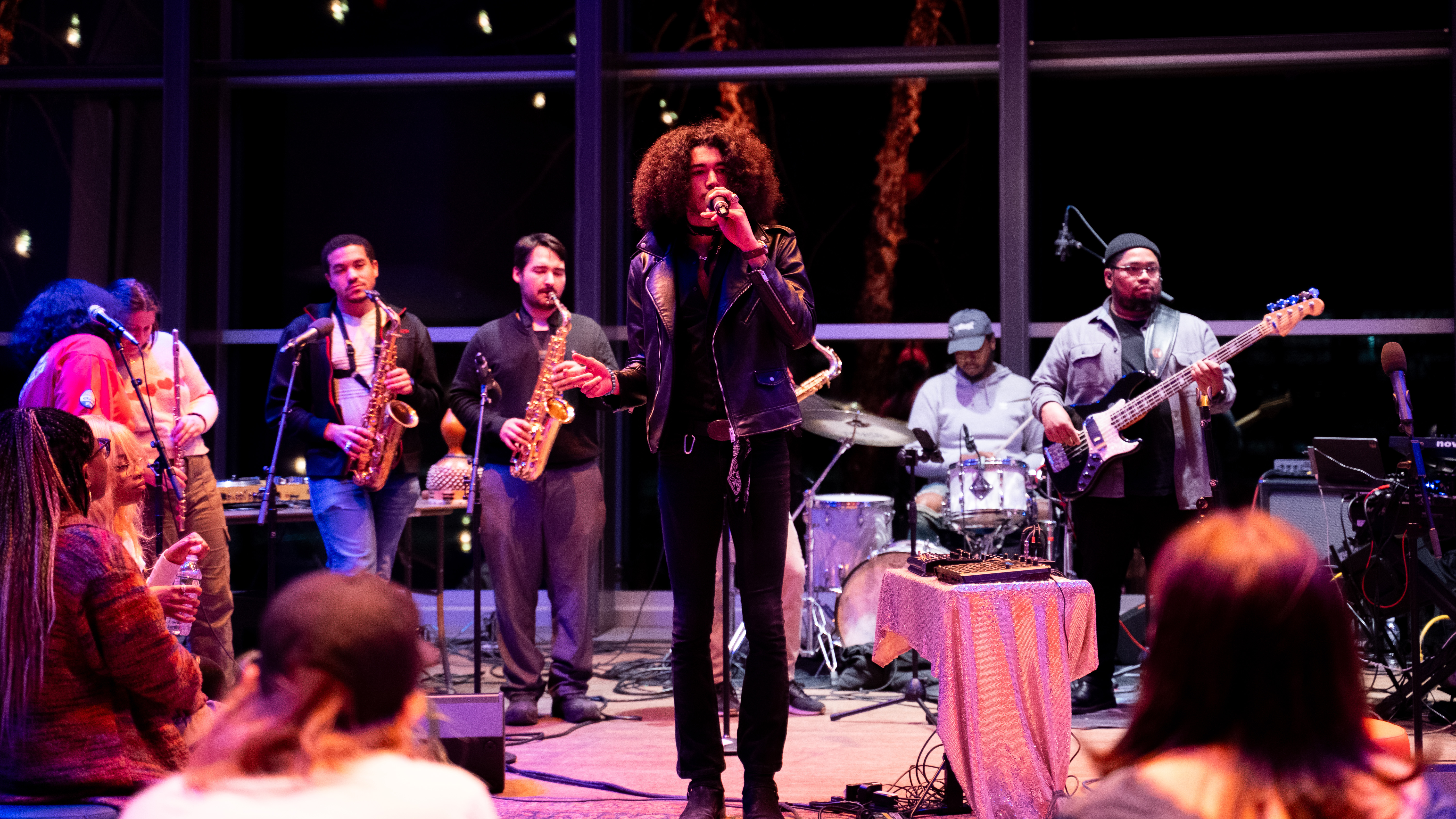 Students perform at Zankel during the Spring 2024 open jam