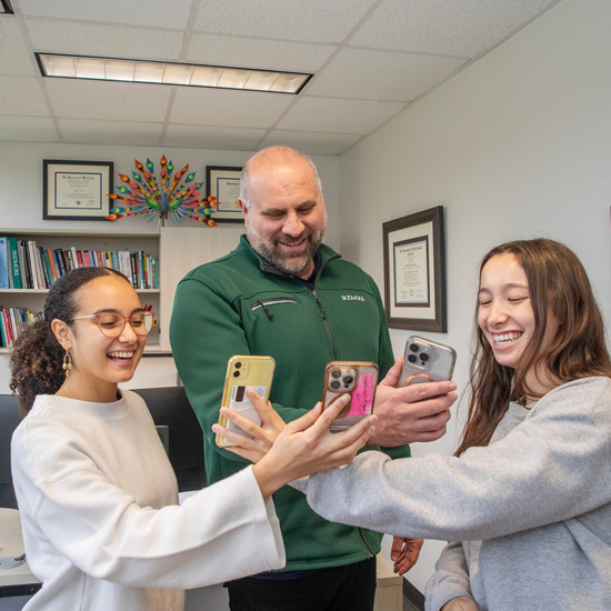 Associate+Professor+of+Management+and+Business+Mike+Dunn%2C+Heba+Salman+%2725%2C+and+Robyn+Karchere-Sun+%2726