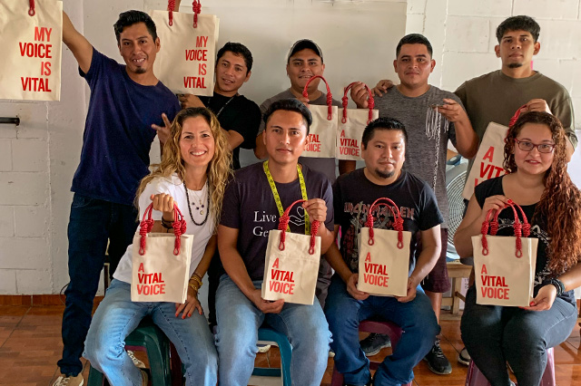 Ariela Suster ’00 joins Sequence artisans during their 2024 Vital Voices Global Partnership collaboration.