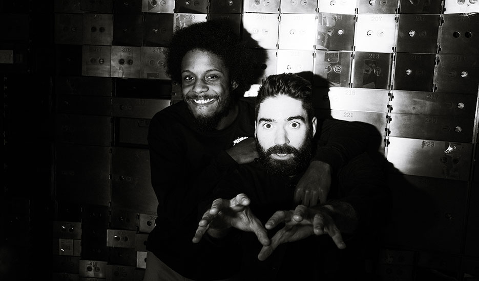 Photo of artists and dancers Amadi “Baye” Washington and Sam “Asa” Pratt.