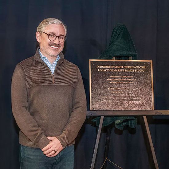 Frank+Gibeau+with+a+plaque+honoring+his+mother