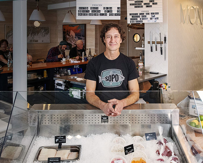 Luke Myers ’97 in SoPo Seafood