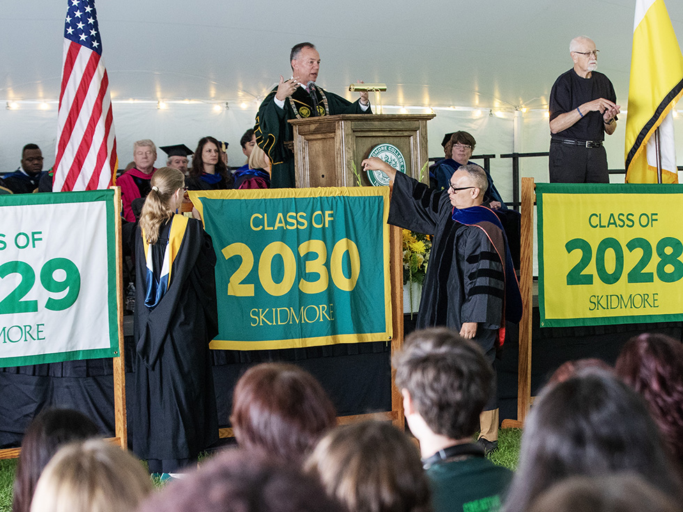 President Conner speaking at New Student Convocation