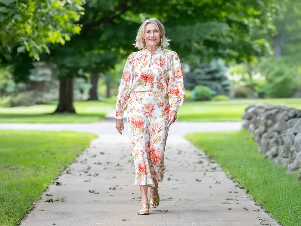 Susan Magrino '83 on North Broadway in Saratoga Springs