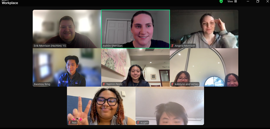 Zoom Meeting Screenshot with Alumni