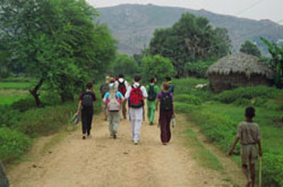 walking though Sujata Village
